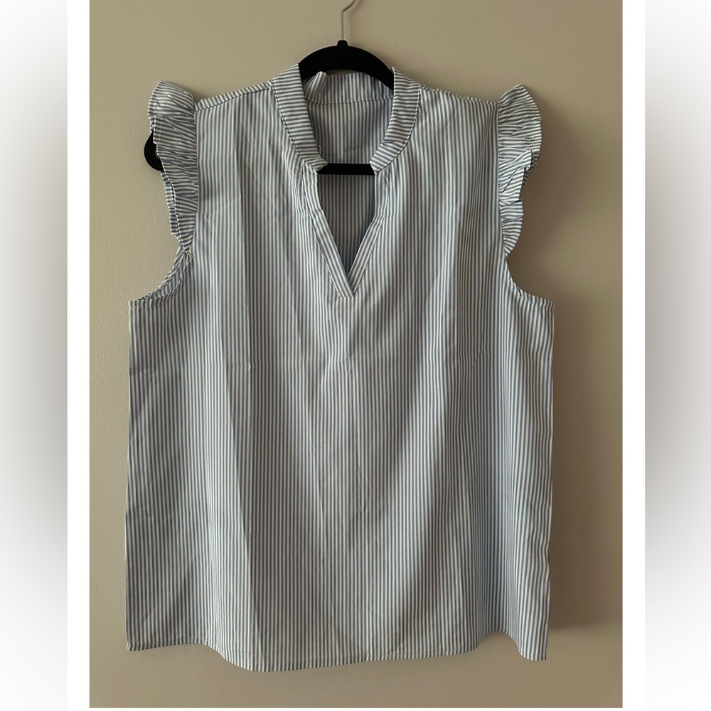 Amazon light blue stripped shirt